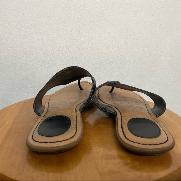 Dr. Scholl's Black Woven Strap Flip Flop Thong Sandal Size 11M Summer Spring - Picture 5 of 6